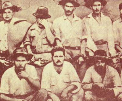 1954 г. Вооруженные защитники Маркеталии. В верхнем ряду слева - команданте Исауро Йоса.